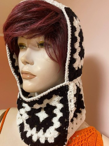 Handmade granny square hood - granny,