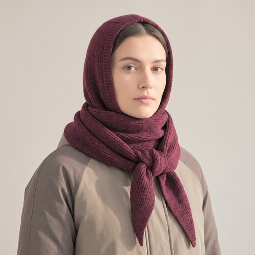 Unifarbener strickschal mit - strickschal,
