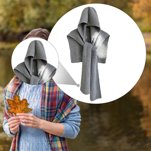 Schal mit hoodie - hoodie, tuch